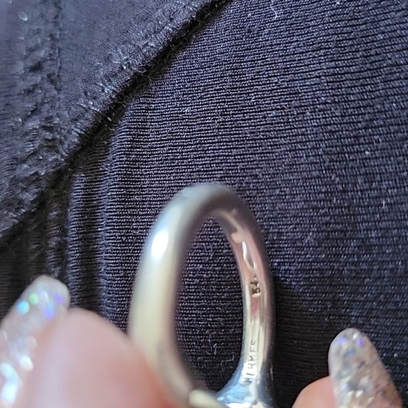 Hermes Paris Vintage Nausicca Ring, Authentic .925 Silver, Size 54 - Picture 6 of 15